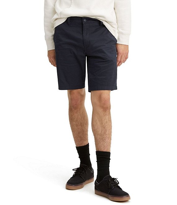 Color:Baltic Navy - Image 1 - Levi's® Standard Taper Flat-Front 9#double; Inseam Chino Shorts