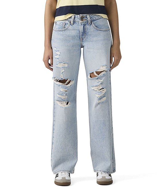 Levi's® Super Low Rise Loose Fit Distressed Jeans