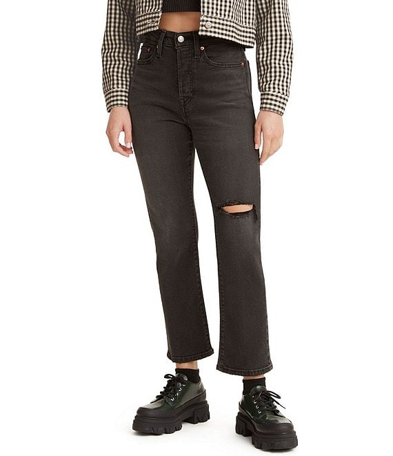 Color:Cut and Dry - Image 1 - Levi's® Wedgie High Rise Straight Leg Jeans