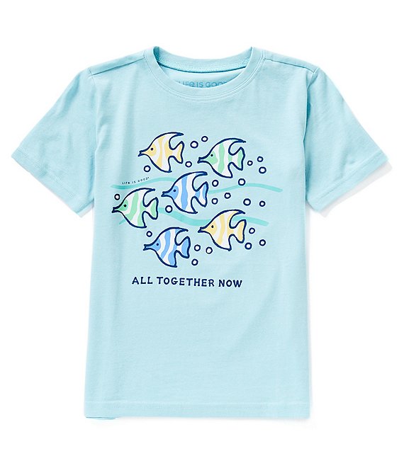 Life is Good Big Girls 7-16 Short-Sleeve All Together Now Fish Graphic ...