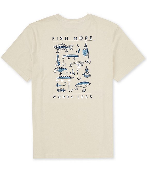 Life is Good Short Sleeve Fish More Worry Less Crusher-Lite™ T-Shirt