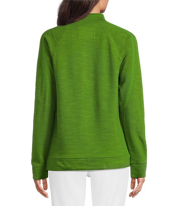 Lilly Pulitzer Ashlee Cabana Slub Terry Knit Mock Neck Long Sleeve