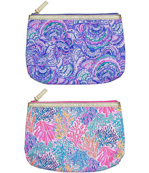 Lilly Pulitzer Clam/Splashdance Insulated Snack Bag Set