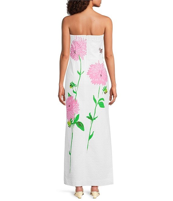 Women's Elyse Strapless Stretch Maxi Dress in White - Lilly Pulitzer