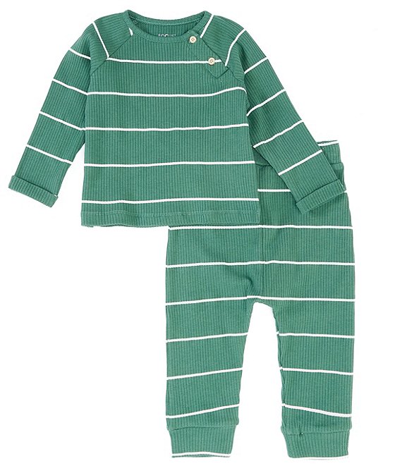 Little Me Baby Boys 12-24 Months Long-Sleeve Striped T-Shirt & Matching ...