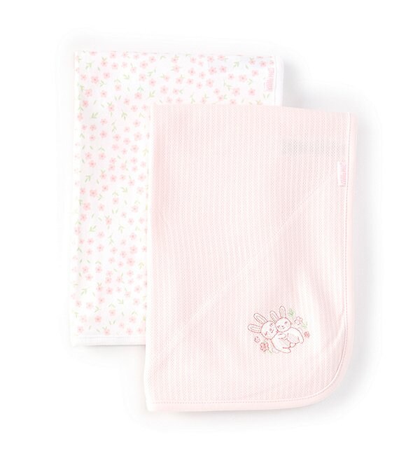 Little Me Baby Girls Funny Bunnies Receiving Blankets Two-Pack | Dillard's