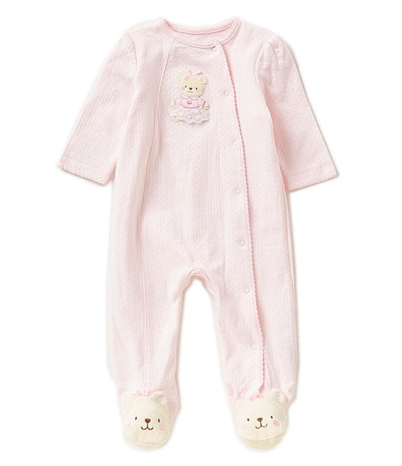 Little Me Baby Girls Preemie-12 Months Sweet Bear Footed Coverall ...