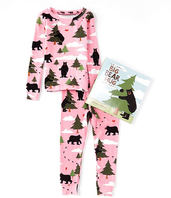 Little/Big Girls 2-10 Books To Bed Big Bear Hug Pajama Set