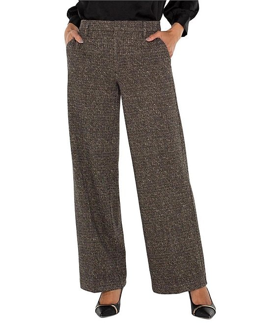 Gray wide leg long wool pants women 5482 Gray wide leg long wool pants women 5482
