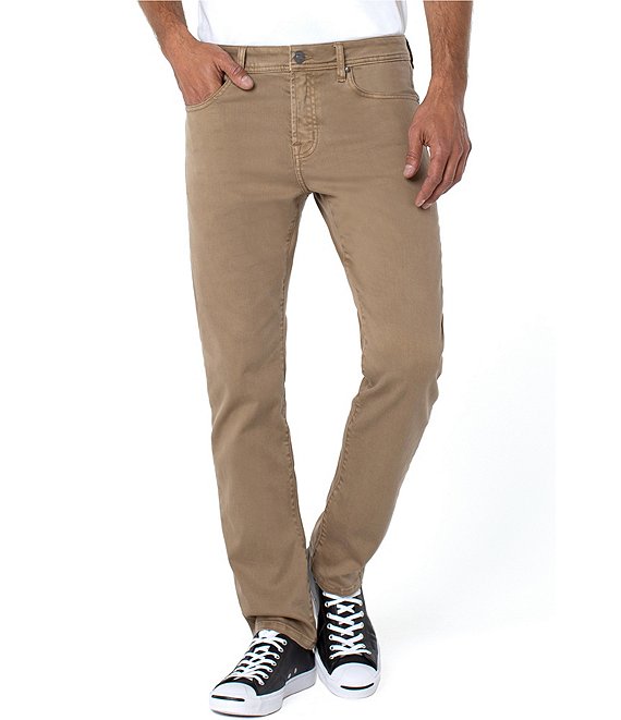 Color:Rye - Image 1 - Kingston Modern Straight Colored Denim Jeans