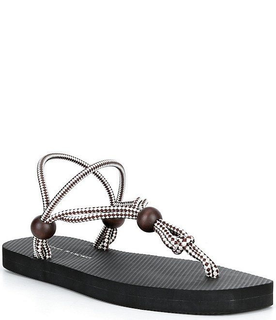 Loeffler Randall Mika T Strap Fabric Sandals