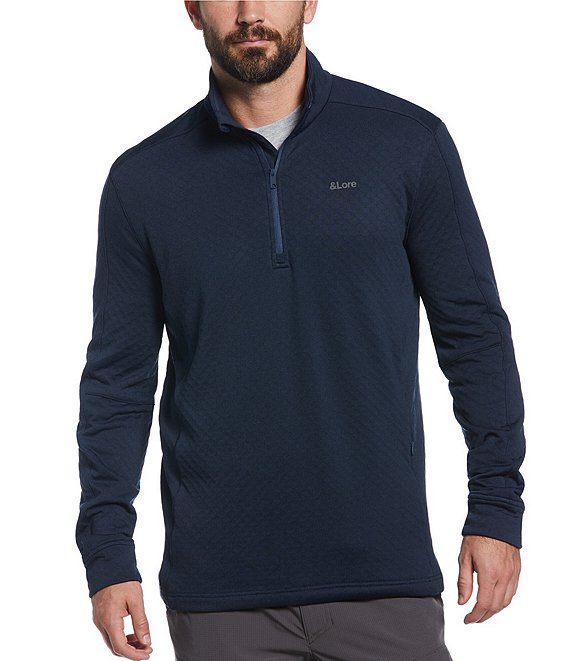 Color:Dark Insignia Blue Heather - Image 1 - Bees Knees Performance Stretch Quarter-Zip Pullover