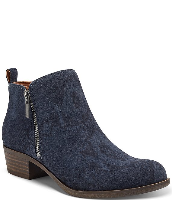 suede side zip bootie