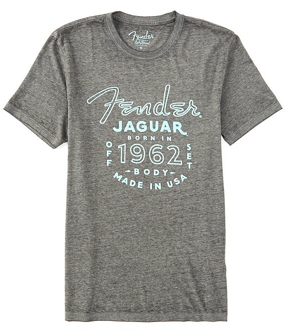 Color:Jet Black - Image 1 - Fender Jaguar Short-Sleeve Graphic Tee