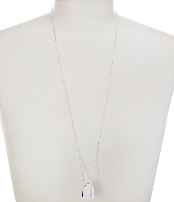 Lucky Brand High Shine Bean Long Pendant Necklace | Dillard's