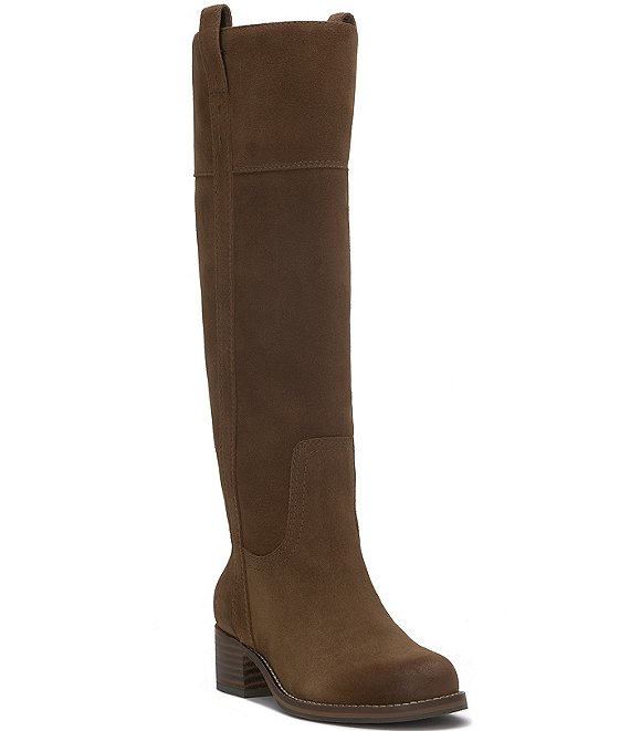 Lucky Brand Hybiscus Suede Tall Riding Boots