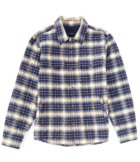 Lucky Brand Plaid Quilted Flannel Shirt Jacket | Dillard's