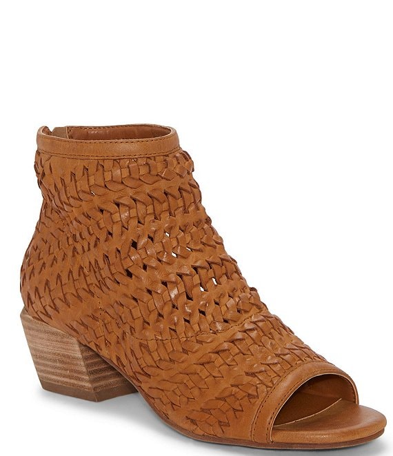 Lucky Brand Mofira Woven Leather Peep Toe Shooties Dillard s