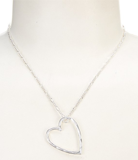 Lucky Brand Open Heart Short Pendant Necklace | Dillard's