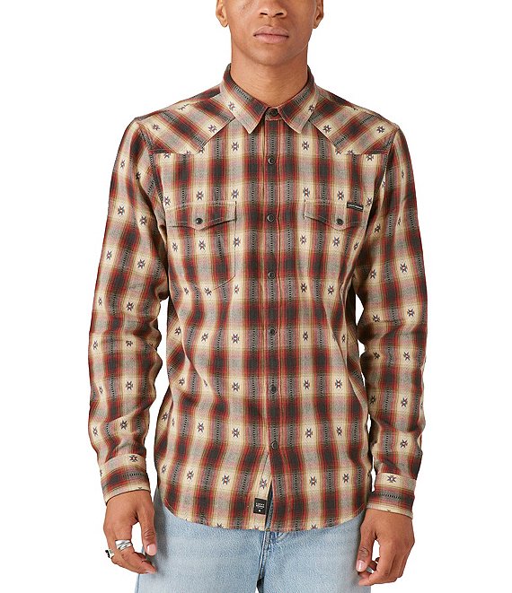 10037342 Ariat Men's Hempstead Long Sleeve Retro Western Shirt - Indig