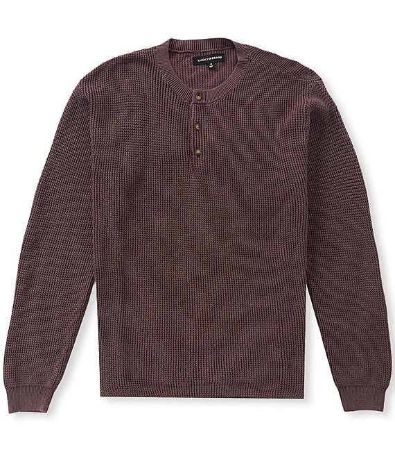 Lucky Brand Washed Ottoman Henley Sweater