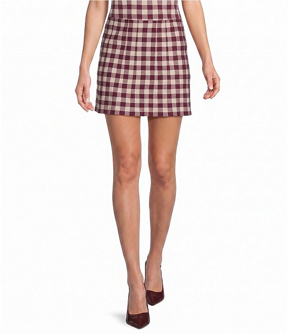 Lucy Paris Andy Check Knit Coordinating Mini Skirt