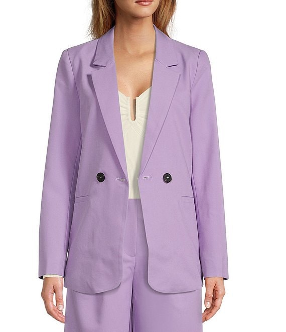 Lucy Paris Lilac Double Breasted Notch Lapel Long Sleeve Coordinating ...