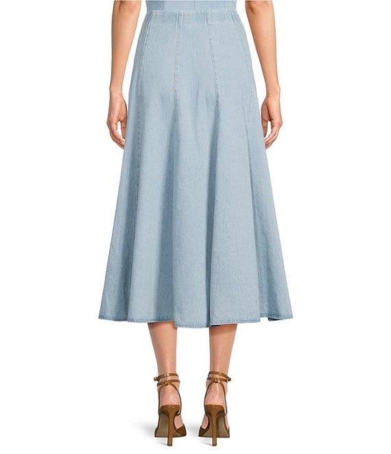 Lucy Paris Nova Coordinating Denim Midi Circle Skirt | Dillard's