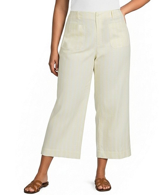 Lucy Paris Plus Johnny Stripe Print Front Pocket Pants