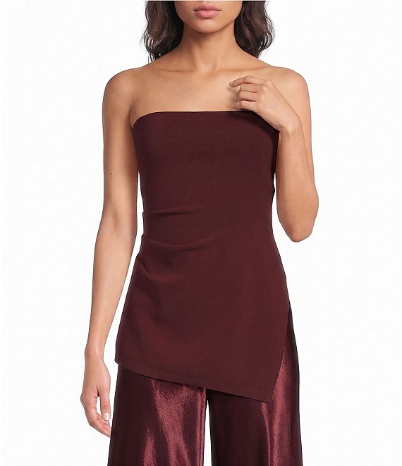 Lucy Paris Sleeveless Asymmetric Hem Sweater Knit Top