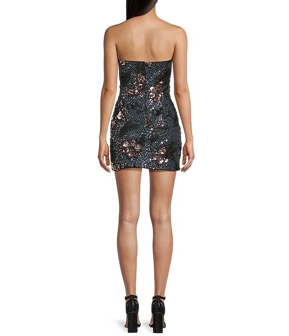 rue black floral embroidered sequin bodycon mini dress Lulus Strapless Floralace Sky Blue Ruffled taylor52524 Mens Size:9.5 D Turn heads in the