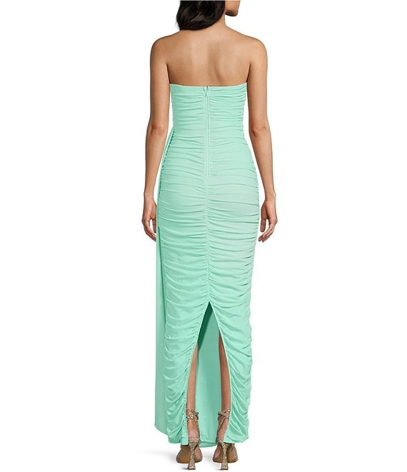 lulus own the night strapless maxi dress Lovely Berry Pink Dress - Strapless Dress - Maxi Dress - Gown