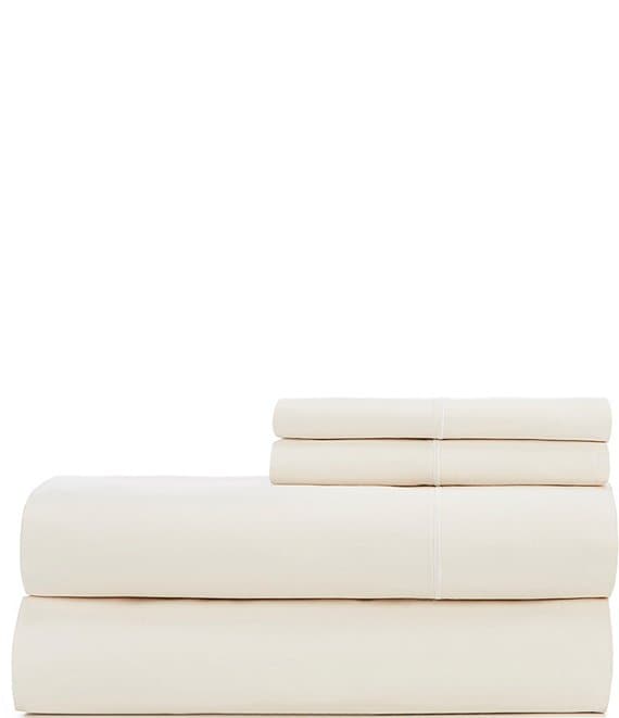 Color:Turtle Dove - Image 1 - 600 Thread-Count Supima Cotton with FabFit Technology Sheet Set