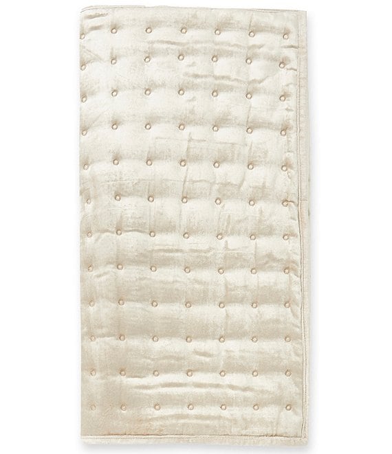 Luxury Hotel Luxe Collection Textured Embroidered Velvet Bed Scarf