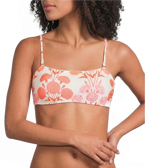 Maaji Bryn Petal Spell Reversible Strapless Bandeau Swim Top