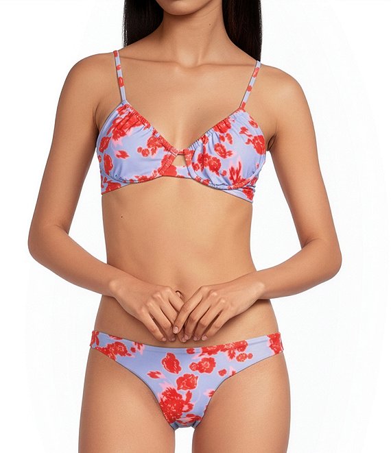 Maaji Reversible Lavender Dream Jady Underwire Swim Top & Reversible Iconic Lavender Dream Thin Side Swim Bottom