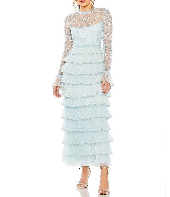 STAUD Florian Tiered Ruffle Organza Gown | Nordstrom