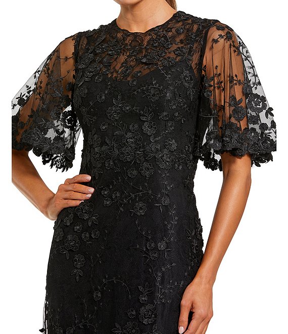 short mac duggal dresses Mac Duggal Women's High Neck Ruffle Hem Cape Mini Dress - Gold - Size 2