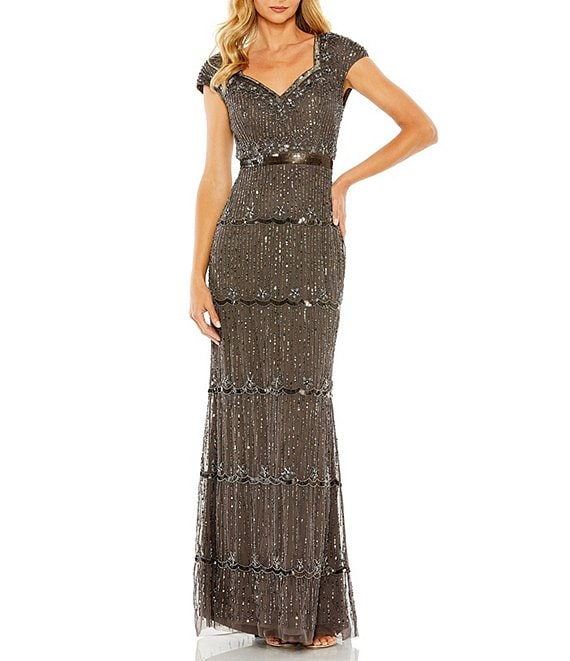 パーティードレス MAC DUGGAL Rhinestone Sweetheart Column Gown Mac Duggal Sweetheart Strapless Rhinestone Trim Bow Front