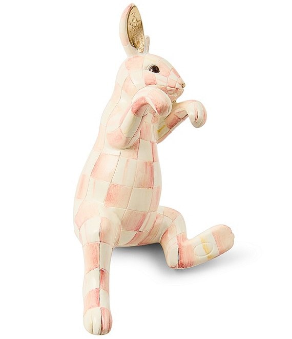 MacKenzie-Childs Outdoor Garden Collection Check Funny Bunny Pot