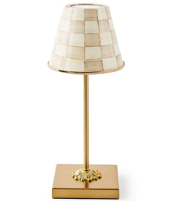 MacKenzie-Childs Check LED Rechargeable Cafe Table Lamp