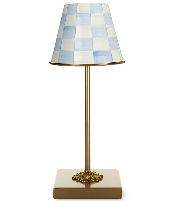 MacKenzie-Childs Check LED Rechargeable Cafe Table Lamp