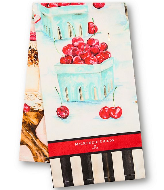 MacKenzie-Childs Cherry Bake Shop Printed Dish Towel