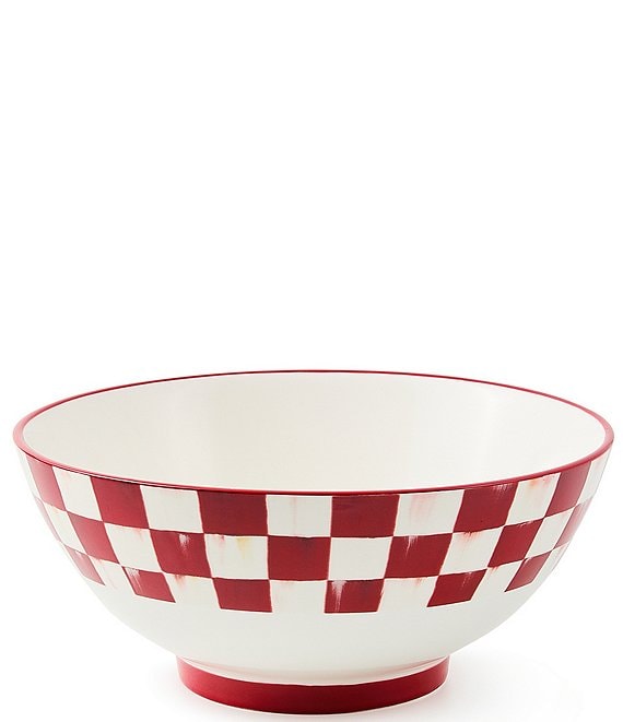 MacKenzie-Childs Cherry Check Serving Bowl