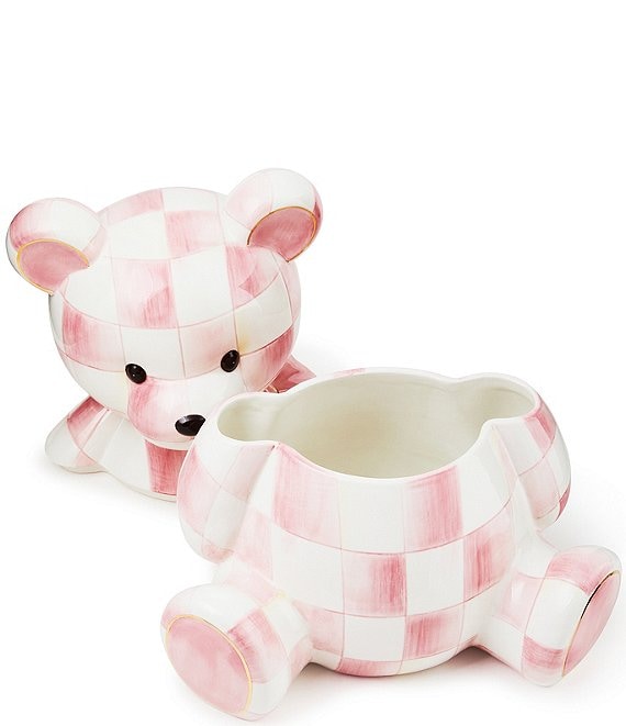 MacKenzie-Childs  Check クマ　お皿 MacKenzie-Childs Check Bear Ceramic Cookie Jar | Dillard's