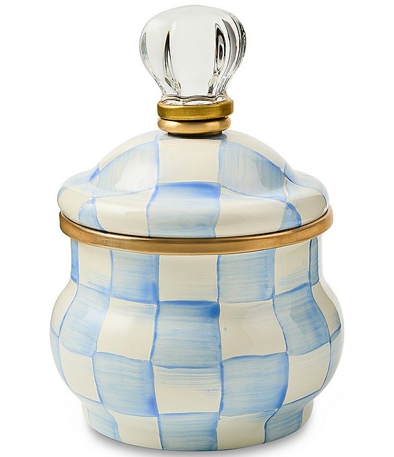 MacKenzie-Childs Check® Enamel Lidded Sugar Bowl