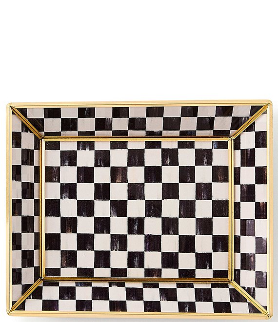 MacKenzie-Childs Check Glass Small Tray