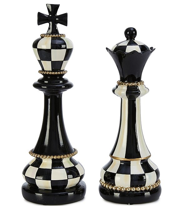 MacKenzie-Childs Courtly Chess Decor, Set of 2