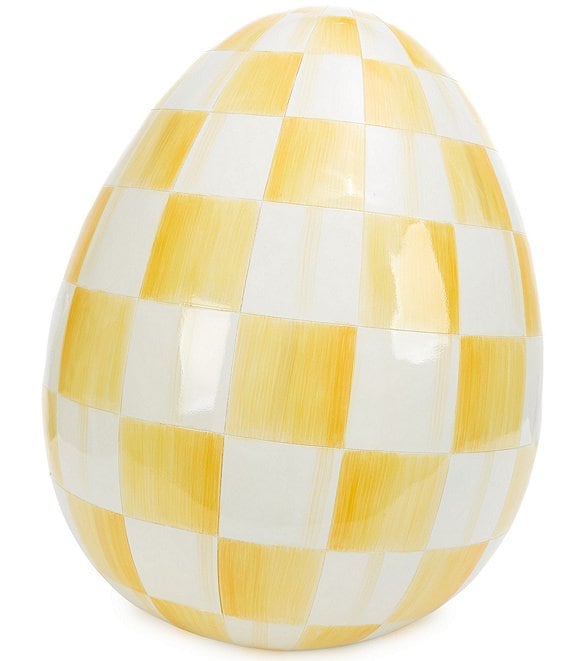 MacKenzie-Childs Easter Collection Check Egg Figurine, Large