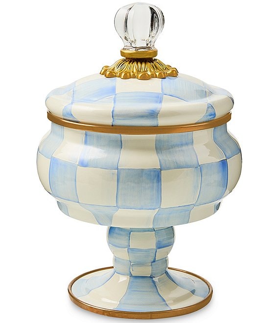 MacKenzie-Childs Check Enamel Curiosity Sculptural Pot